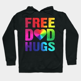 Free Dad Hugs LGBT Rainbow Pride Parades Gifts Hoodie